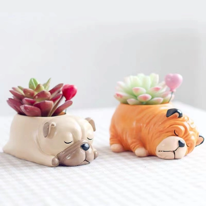 Creative Cartoon Home Kindergarten Small Potted Micro Landscape Decoration Cute Animals Succulent Plant Pot Combination