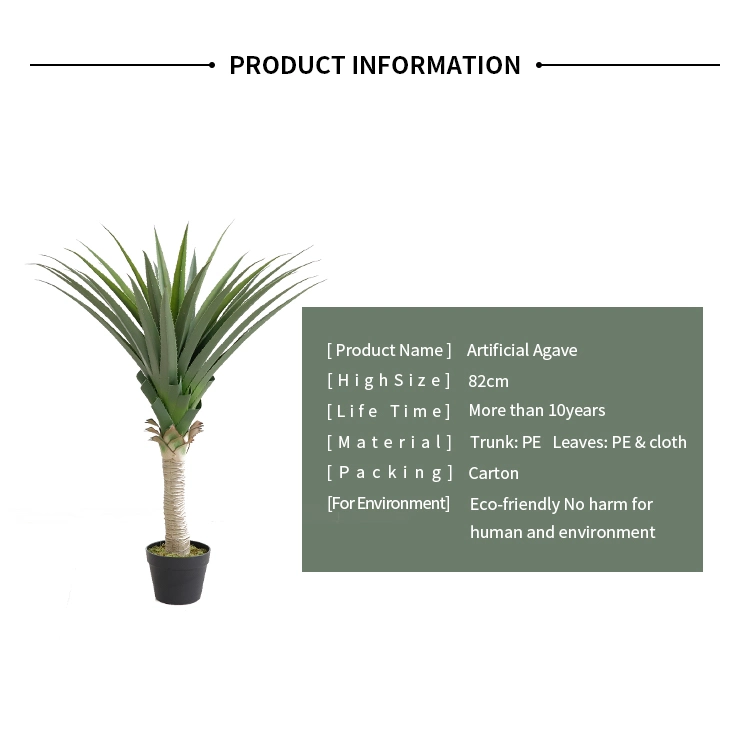 Selling Indoor Decoration Artificial Agave Ornament Plant Artificial Succulents