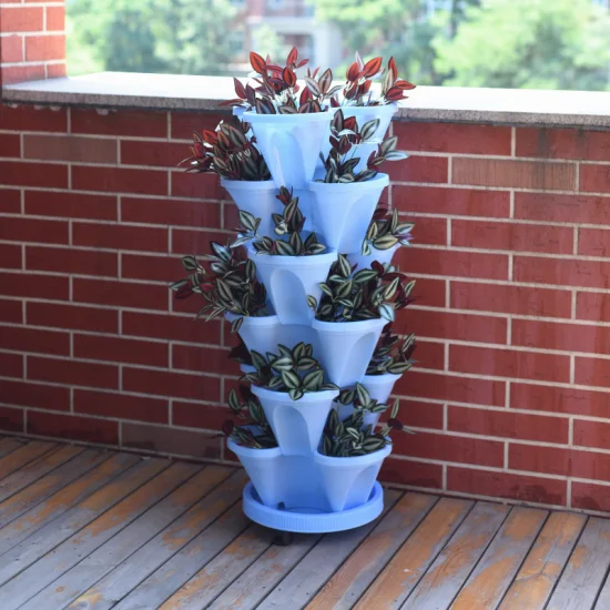 Plantation verticale 3D tour empilable fleur pot de légumes PP