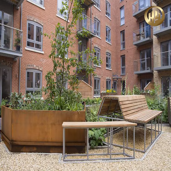 Jardinière décorative en acier Corten de haute qualité et jardinière décorative de maison/planteuse de gros en usine
