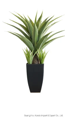 Plantes en pot artificielles de vente chaude d'usine, plantes vertes d'agave réalistes décoratives